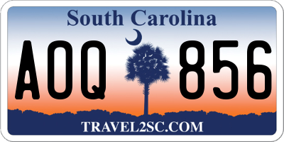 SC license plate AOQ856