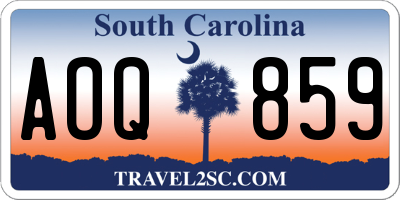 SC license plate AOQ859