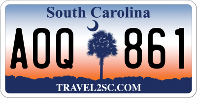 SC license plate AOQ861