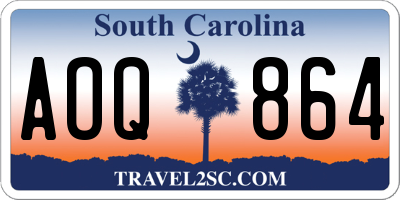 SC license plate AOQ864