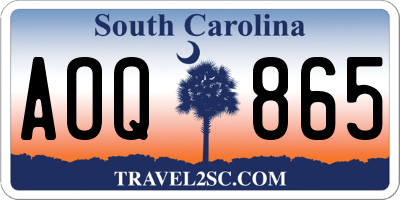 SC license plate AOQ865