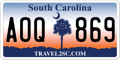 SC license plate AOQ869