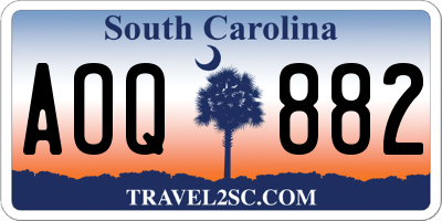 SC license plate AOQ882