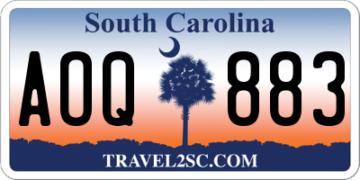 SC license plate AOQ883