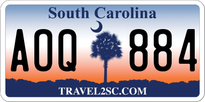 SC license plate AOQ884