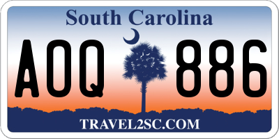 SC license plate AOQ886