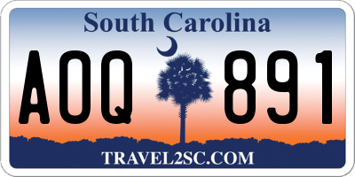 SC license plate AOQ891