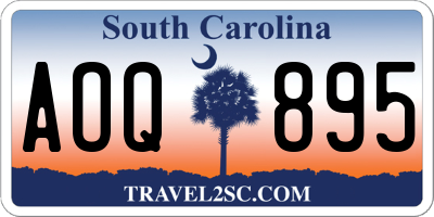 SC license plate AOQ895