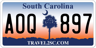 SC license plate AOQ897