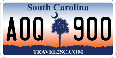 SC license plate AOQ900