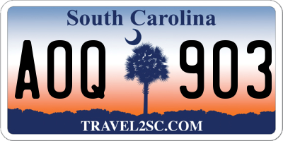 SC license plate AOQ903