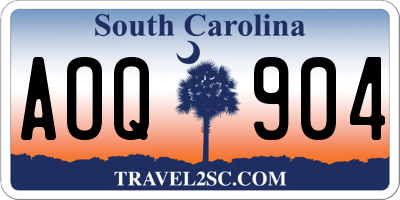 SC license plate AOQ904