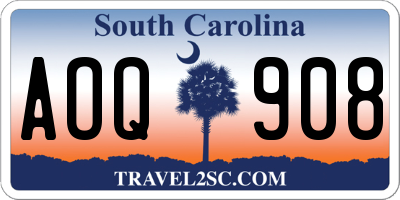 SC license plate AOQ908