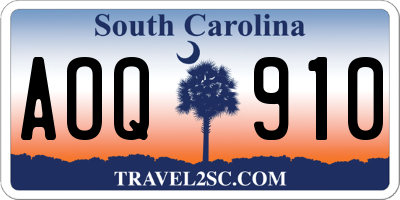 SC license plate AOQ910