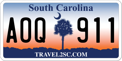SC license plate AOQ911