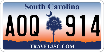 SC license plate AOQ914