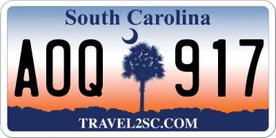 SC license plate AOQ917