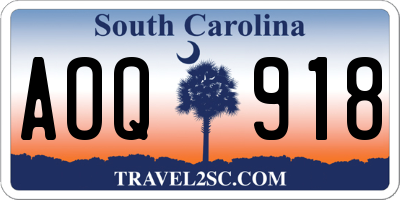 SC license plate AOQ918