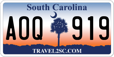 SC license plate AOQ919