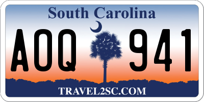 SC license plate AOQ941