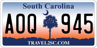 SC license plate AOQ945