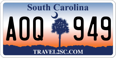 SC license plate AOQ949