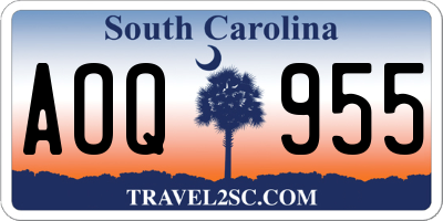 SC license plate AOQ955