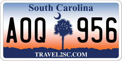 SC license plate AOQ956