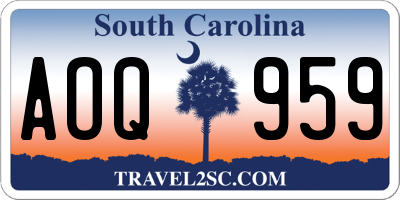 SC license plate AOQ959