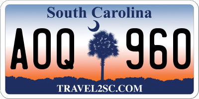 SC license plate AOQ960