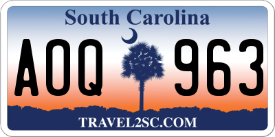 SC license plate AOQ963