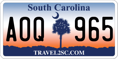 SC license plate AOQ965