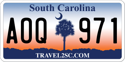 SC license plate AOQ971