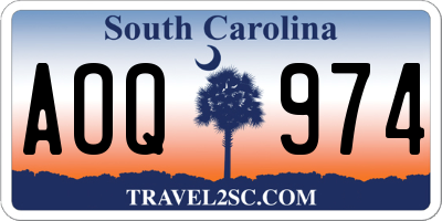 SC license plate AOQ974