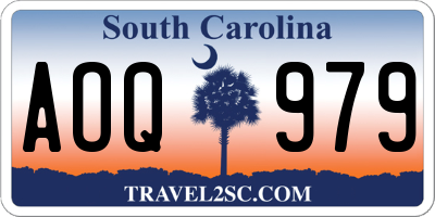 SC license plate AOQ979