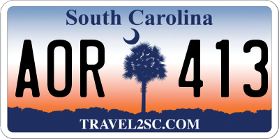 SC license plate AOR413