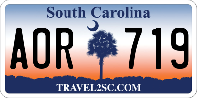 SC license plate AOR719