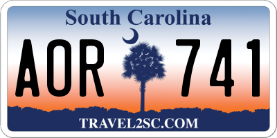 SC license plate AOR741