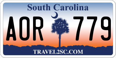 SC license plate AOR779