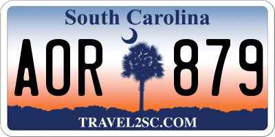 SC license plate AOR879