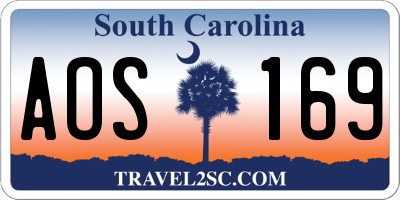 SC license plate AOS169