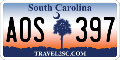 SC license plate AOS397