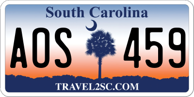 SC license plate AOS459