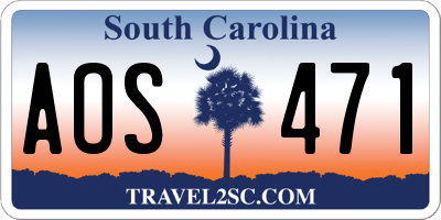 SC license plate AOS471