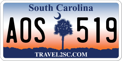 SC license plate AOS519