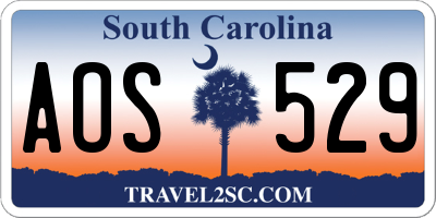 SC license plate AOS529