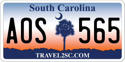 SC license plate AOS565