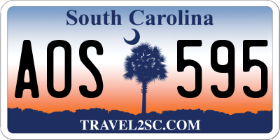 SC license plate AOS595