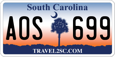 SC license plate AOS699
