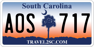 SC license plate AOS717